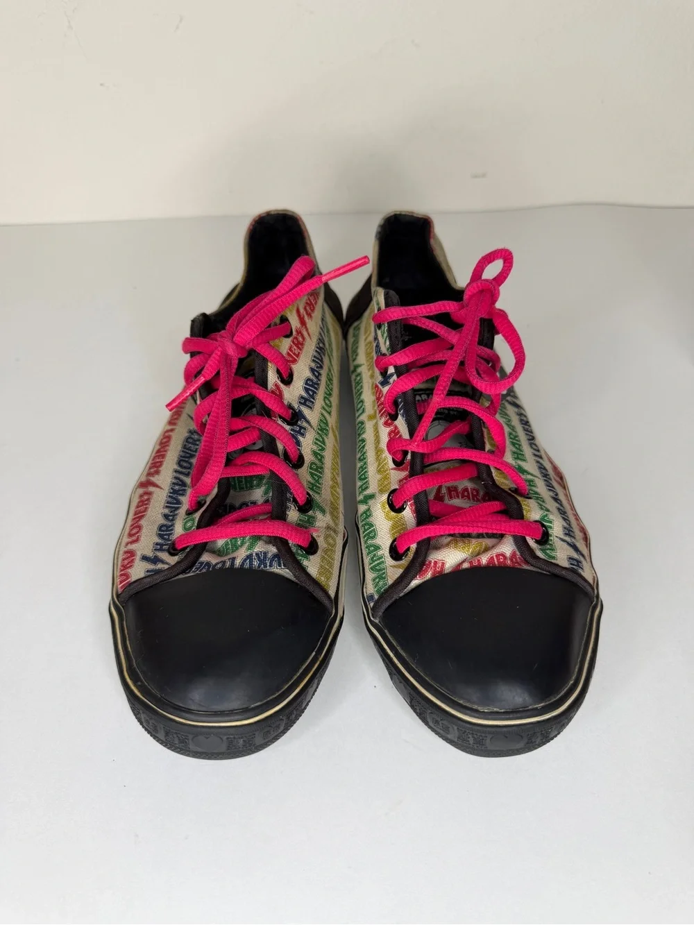 Harajuku Lovers Womens 9 Low Top Canvas Sneaker Tennis Shoe Anime Multicolor